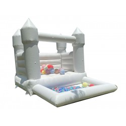 Inflatable White Bounce House with a ball pit Inflatable White Bounce House with a ball pit