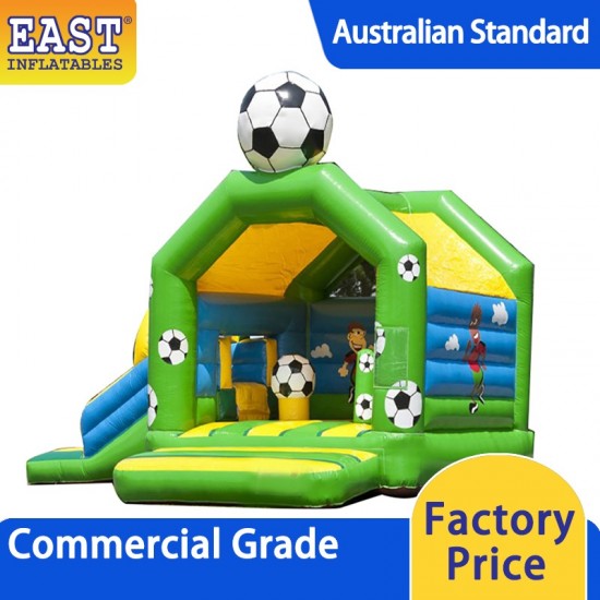 Football Bouncy Castle With Slide