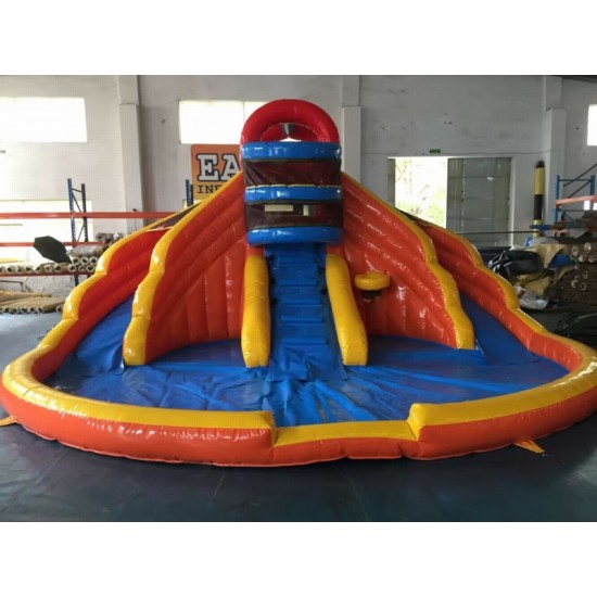 Inflatable Kiddie Pool With Slide