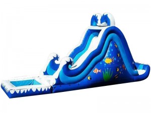 How do you make an inflatable slide slippery without water?